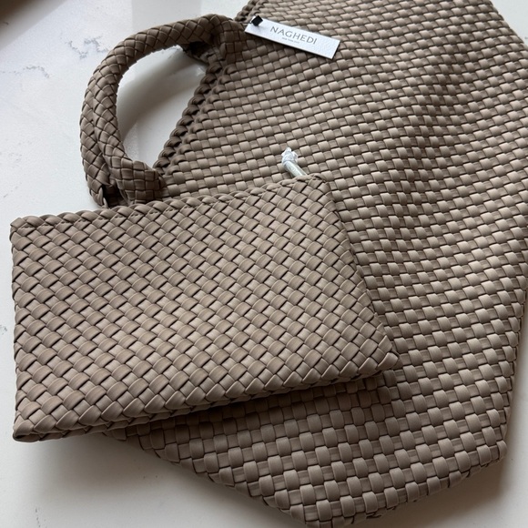 Naghedi St. Barths Large Tote Bag Color Cashmere NWT - Picture 11 of 12